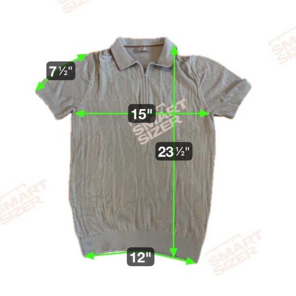 Enrico CADINI Knit Polo Shirt Mens Small Beige Short Sleeve Zip Collar Italy - Picture 5 of 5